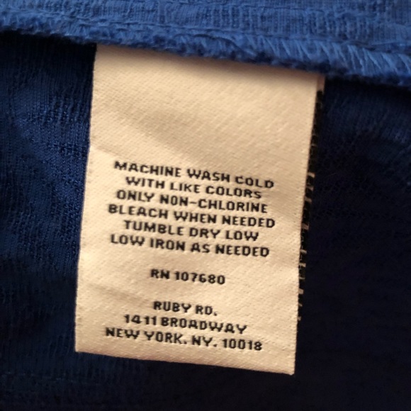 Blue embossed cotton/polyester jacket - Picture 3 of 4